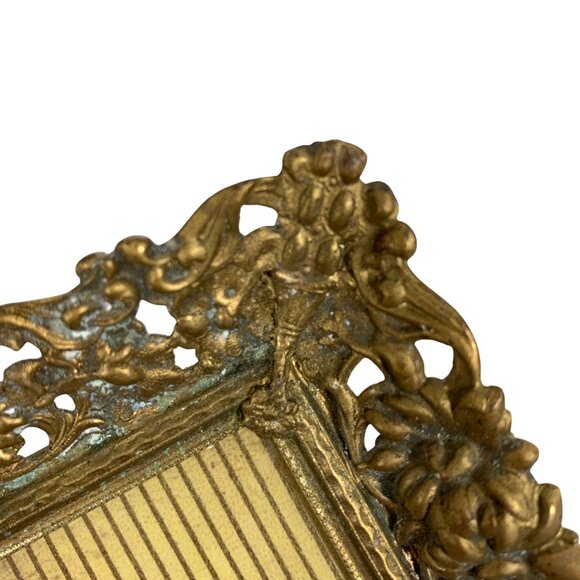 ANTIQUE 19th Century French Gold Plated Picture Frame Ornate Rococo Decor FLAW - Picture 6 of 13